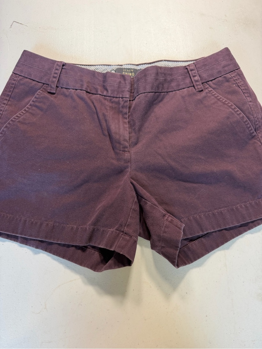 J. Crew Plum Chino Bermuda Shorts